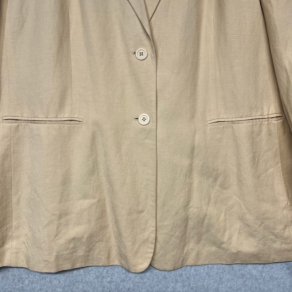 Jessica London Blazer Womens 26W Linen Blend Jacket Plus Size - Picture 4 of 7